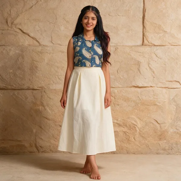Blue_Printed_Fit_And_Flare_Dress_For_Women