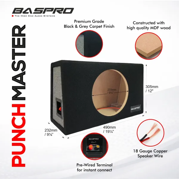Baspro_Punch_Master_En_1015_Universal_Shield_Enclosure_Box_For_10_Inch_Subwoofers_Power_Range_150_300W_Rms