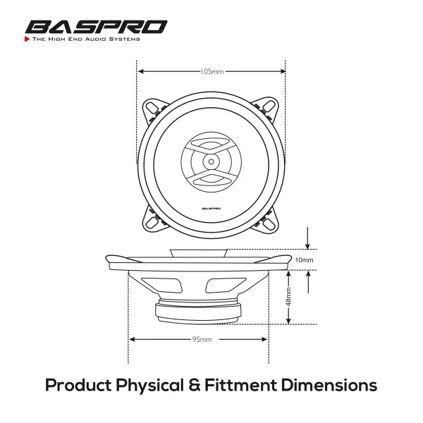 Baspro_Ylo_40_4_Inch_Two_Way_Coaxial_Automotive_Car_Speaker_Pair