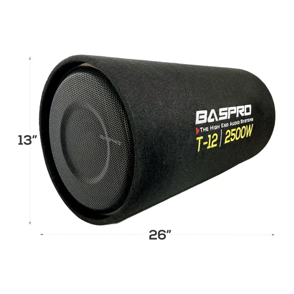 Baspro_T-12A_12-Inch_Active_Bass_Tube_Double_Magnet_2500W_4_Ohm
