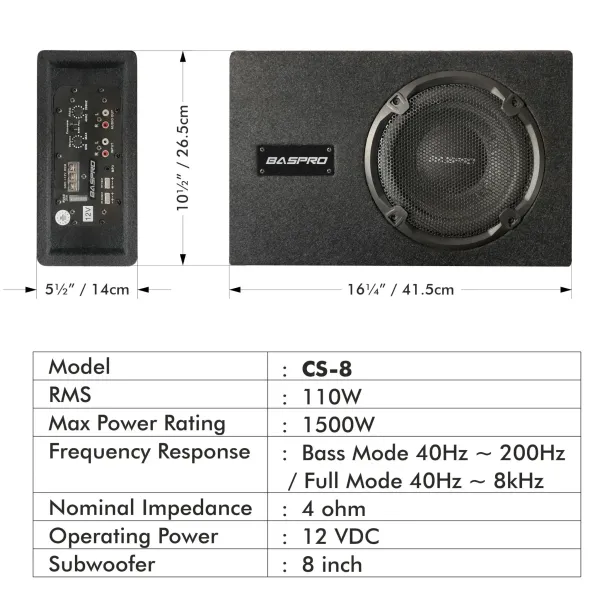 Baspro_Slimpact_Subwoofer_System_Cs_8_8_Inch_Slim_Compact_With_Built_In_Mosfet_Amplifier_Best_Suitable_For_Gng_Fitted_Small_Mid_Seg_Car_Who_Love_Loud_Music_Insidecar_With_Small_Space