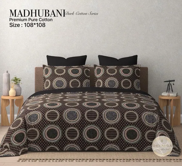 Cotton_Contemporary_Circular_Print_King_Size_Bedsheet