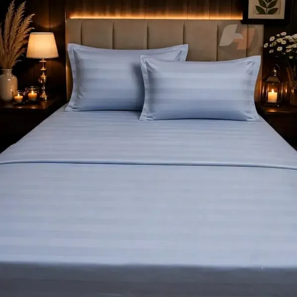 Cotton_Blue_Striped_King_Size_Bedsheet_Set