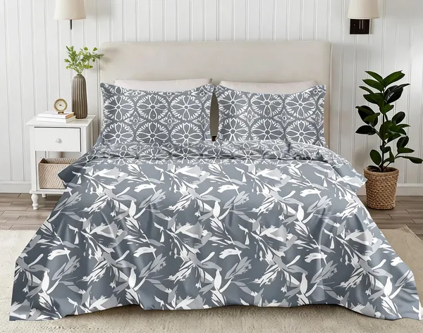 Cotton_Botanical_Print_Multicolour_King_Size_Comforter_Set