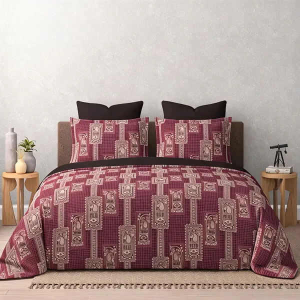 Cotton_Traditional_Multicolour_Print_King_Size_Bedsheet_Set