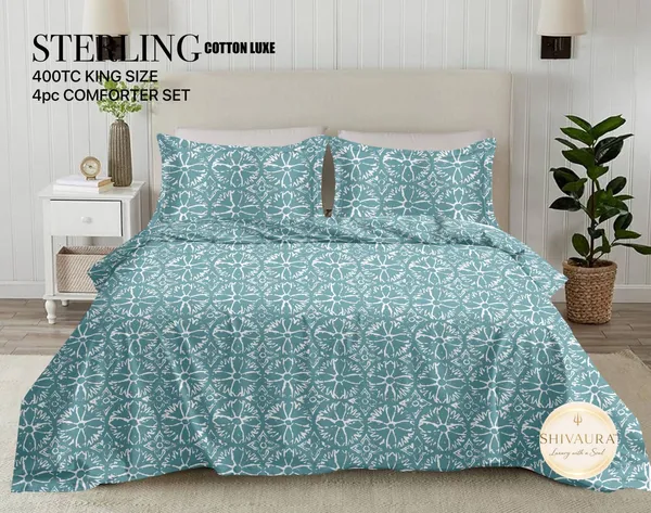 Cotton_Floral_Print_King_Size_4-Piece_Comforter_Set