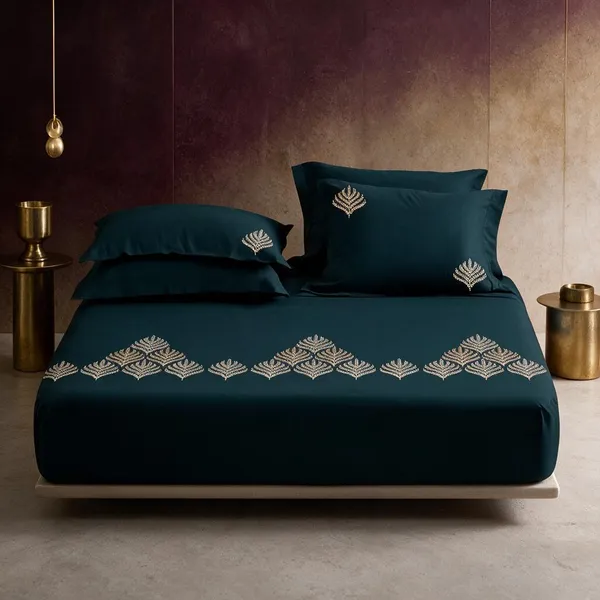 Designers_Embroidery_Series_Bedsheet_By_Home_Buzz