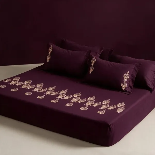 Designers_Embroidery_Series_Bedsheet_By_Home_Buzz
