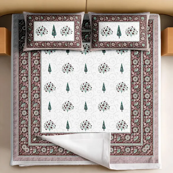 Cotton_Traditional_Handblock_Floral_Print_King_Size_Bedsheet_Set