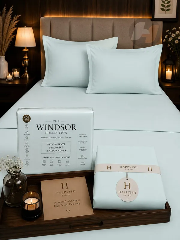 Windsor_Collection_Solid_Bedsheet_Set_With_Pillow_Covers