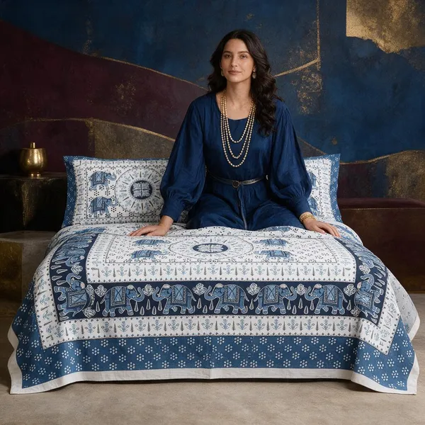 King_Size_Pure_Cotton_Fitted_Bedsheet_Set
