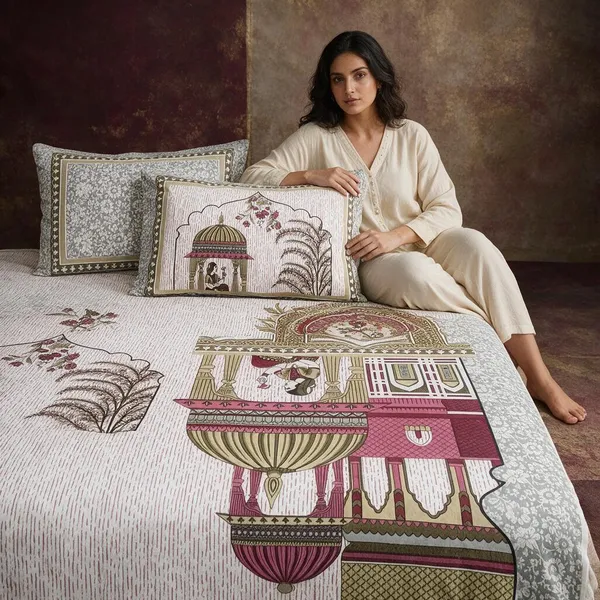 King_Size_Pure_Cotton_Fitted_Bedsheet_Set