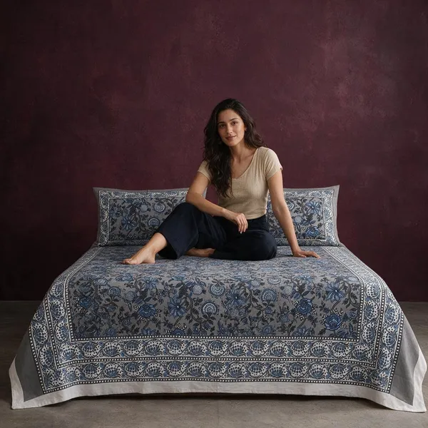 King_Size_Pure_Cotton_Fitted_Bedsheet_Set