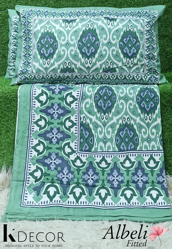 King_Size_Pure_Cotton_Fitted_Bedsheet_Set