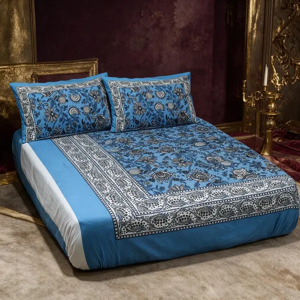 King_Size_Pure_Cotton_Fitted_Bedsheet_Set