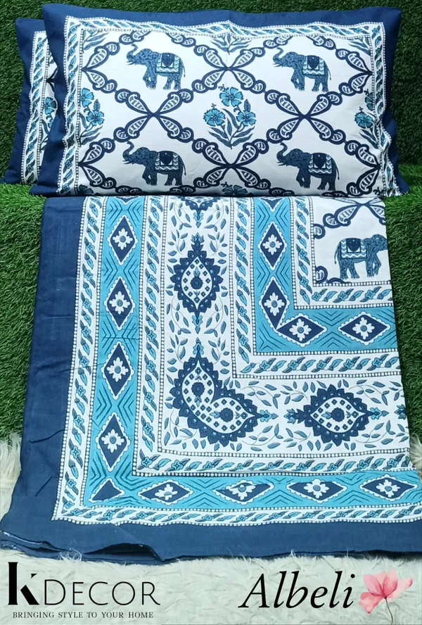 King_Size_Pure_Cotton_Fitted_Bedsheet_Set