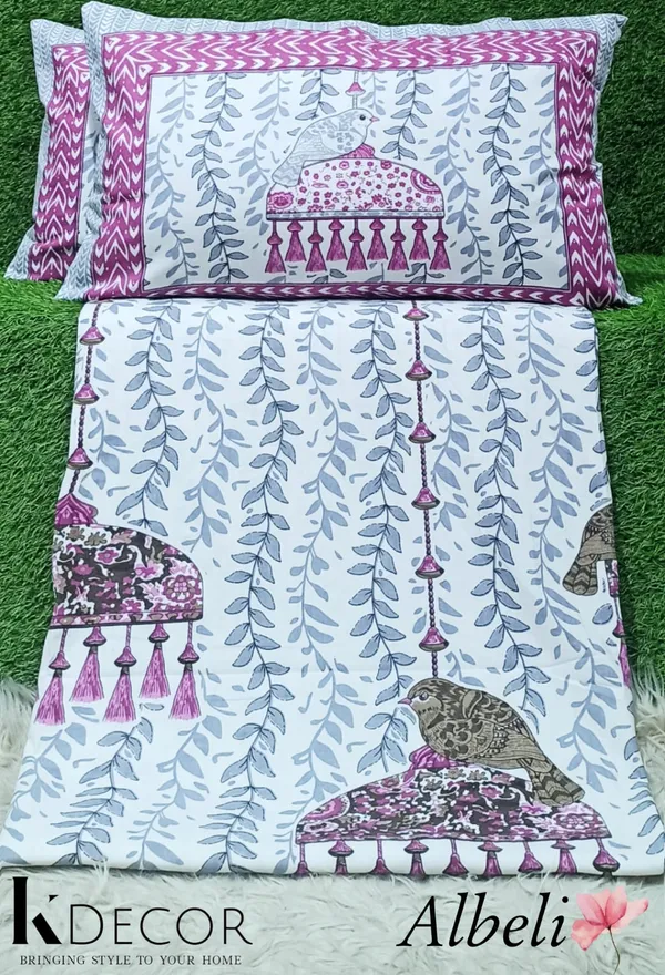 King_Size_Pure_Cotton_Fitted_Bedsheet_Set