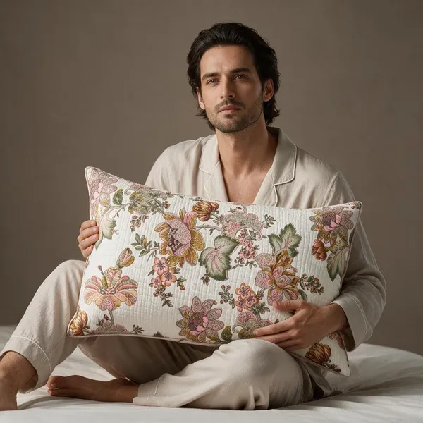 King_Size_Pure_Cotton_Quilted_Pillow_Series_By_K_Decor