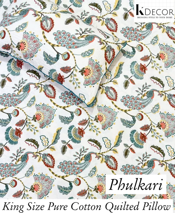 King_Size_Pure_Cotton_Quilted_Pillow_Series_By_K_Decor