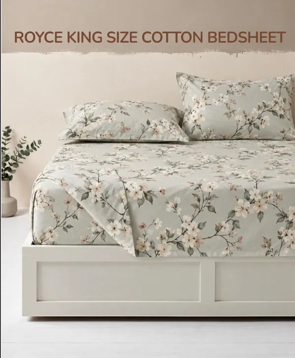 Royce_Pure_Cotton_(Organic_Cotton)_King_Size_Reactive_Print_Double_Bed_Bedsheet_By_Rose_Petal