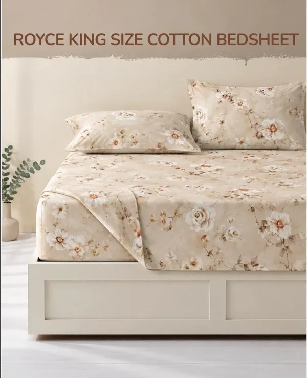 Royce_Pure_Cotton_(Organic_Cotton)_King_Size_Reactive_Print_Double_Bed_Bedsheet_By_Rose_Petal
