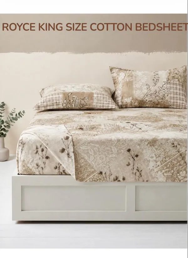 Royce_Pure_Cotton_(Organic_Cotton)_King_Size_Reactive_Print_Double_Bed_Bedsheet_By_Rose_Petal