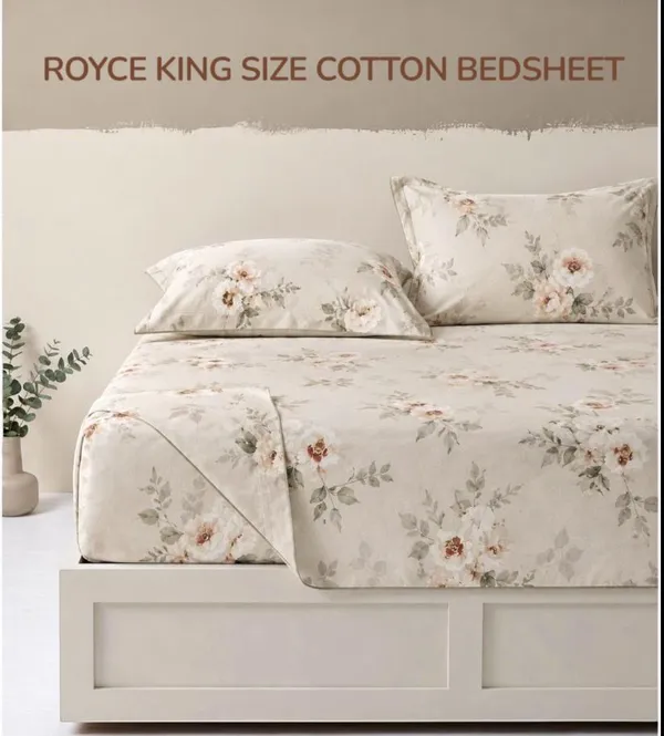 Royce_Pure_Cotton_(Organic_Cotton)_King_Size_Reactive_Print_Double_Bed_Bedsheet_By_Rose_Petal