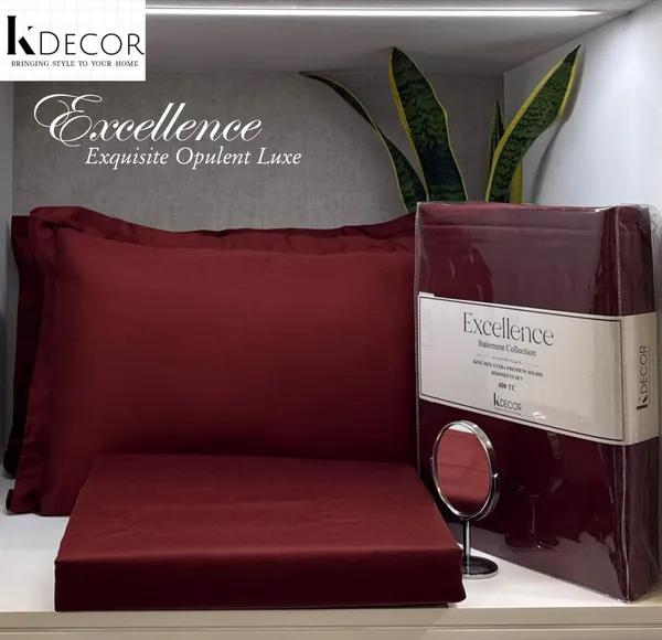 Burgundy_Satin_Solid_Bedsheet_Set