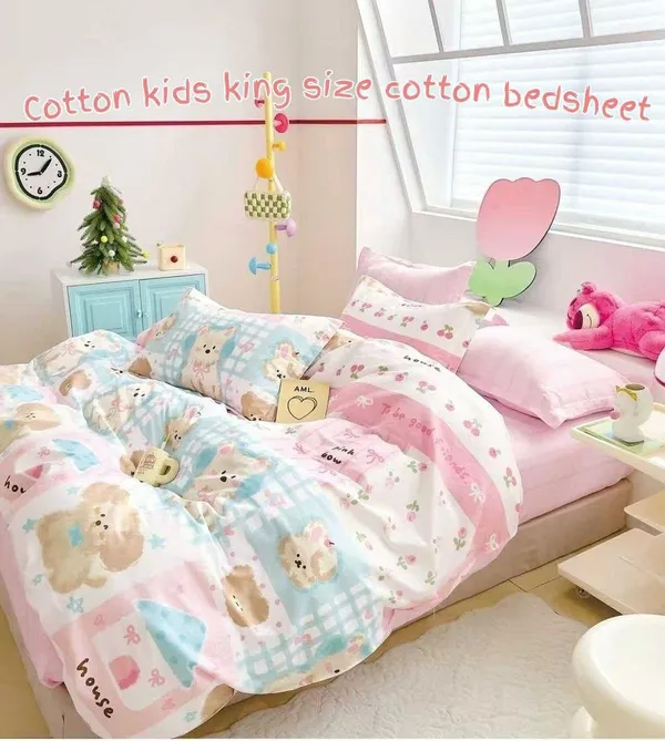 Cotton_Kids_Animal_Print_King_Size_Bedsheet