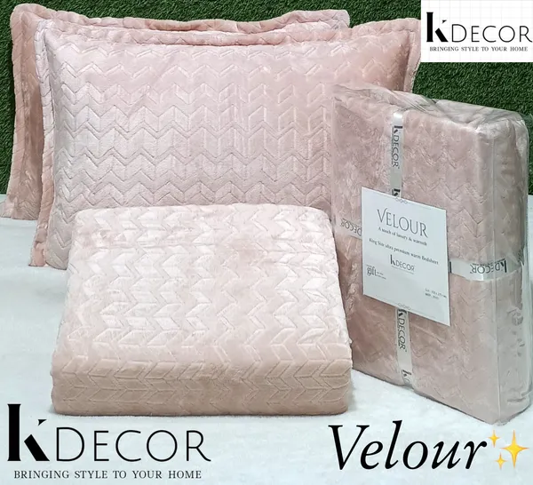 Pink_Velour_Chevron_Quilted_Bedspread_Set