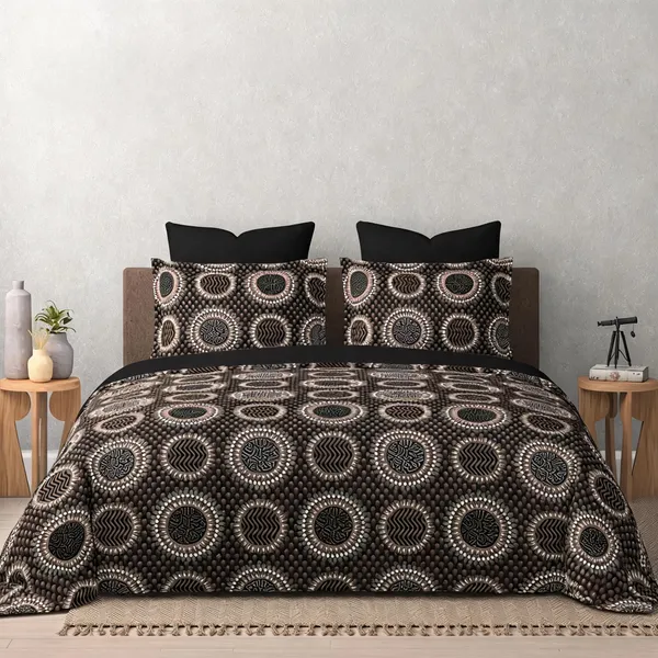 Cotton_Contemporary_Circular_Print_King_Size_Bedsheet_Set