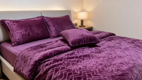 Soft_Flannel_Geometric_Print_Maroon_King_Size_Bed_Sheet_Set