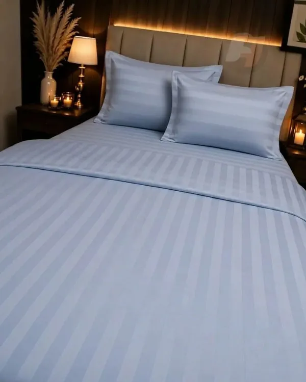 Soft_Flannel_Striped_Blue_King_Size_Bed_Sheet_Set