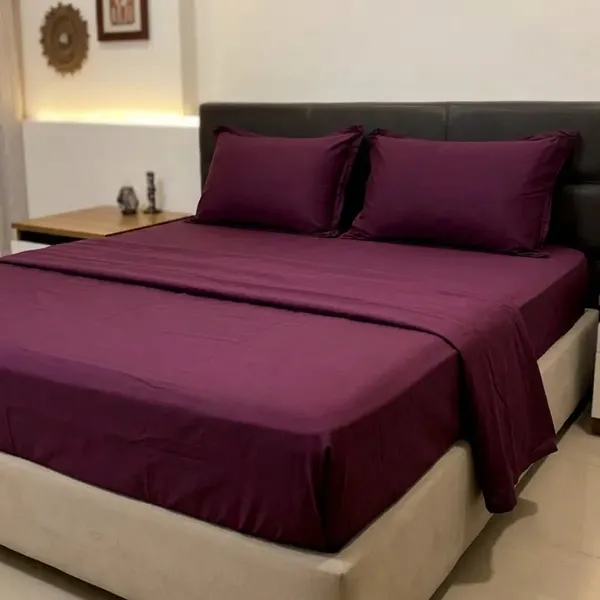 Cotton_Solid_Maroon_King_Size_Bedsheet_Set