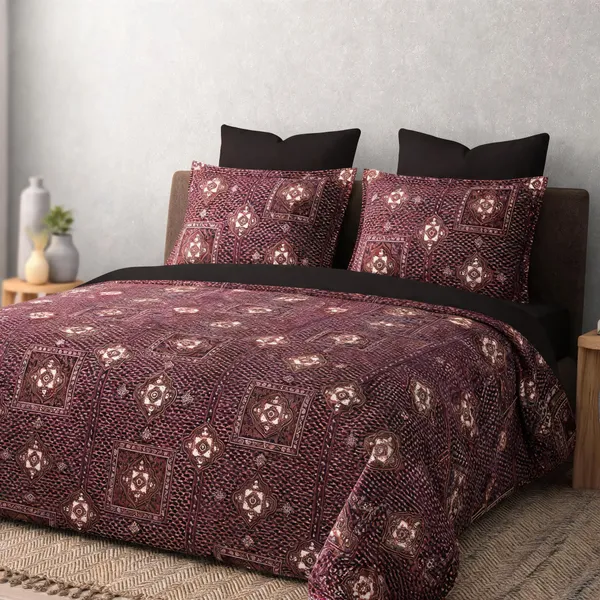 Cotton_Contemporary_Brown_Geometric_Print_King_Size_Bedsheet_Set