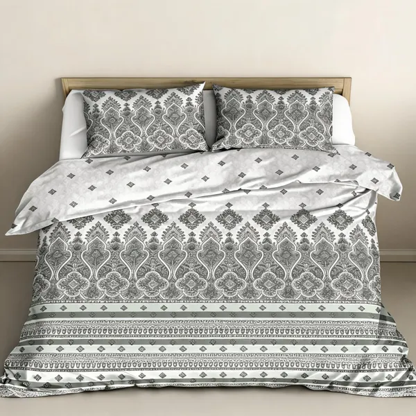 Cotton_Traditional_Motif_Print_Grey_White_King_Size_Bedsheet_Set