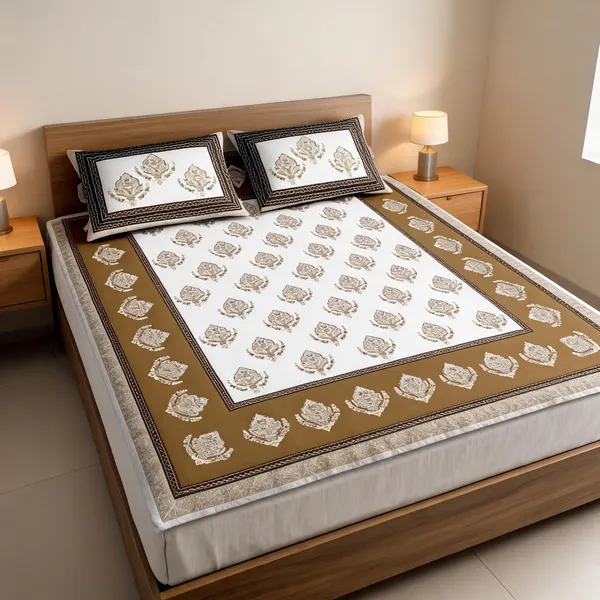 Cotton_Traditional_Handblock_Floral_Print_King_Size_Bedsheet_Set