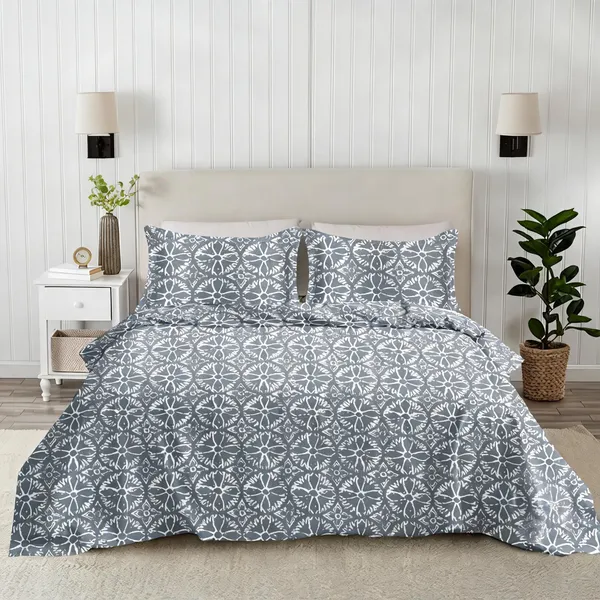 Cotton_Floral_Print_Blue_King_Size_Comforter_Set