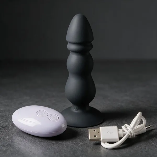 Multi-Beaded_Silicone_Vibrating_Butt_Plug_With_A_Wireless_Remote_Control