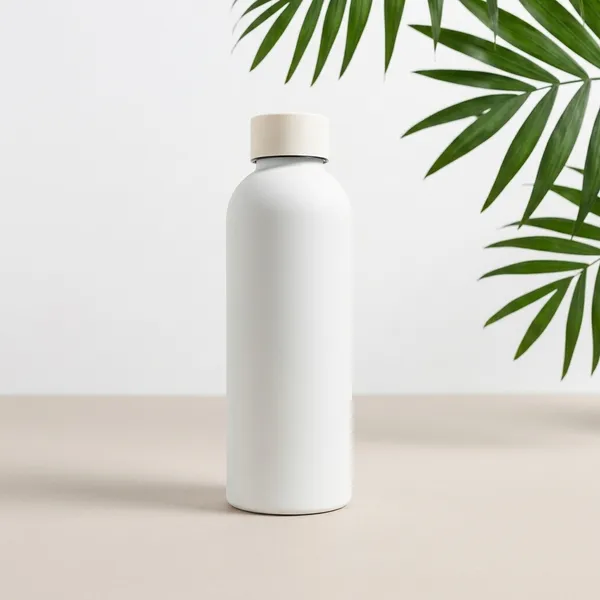 Stainless_Steel_White_Rubber_Coated_Screw_Cap_Water_Bottle