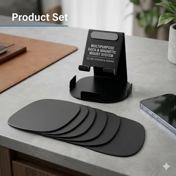 Black_Desktop_Mobile_Phone_Stand_With_Anti-Slip_Pads