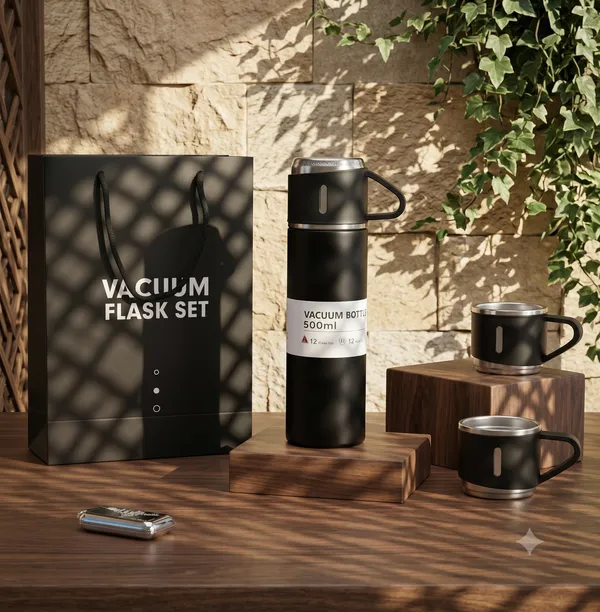 Stainless_Steel_Black_Vacuum_Flask_Set
