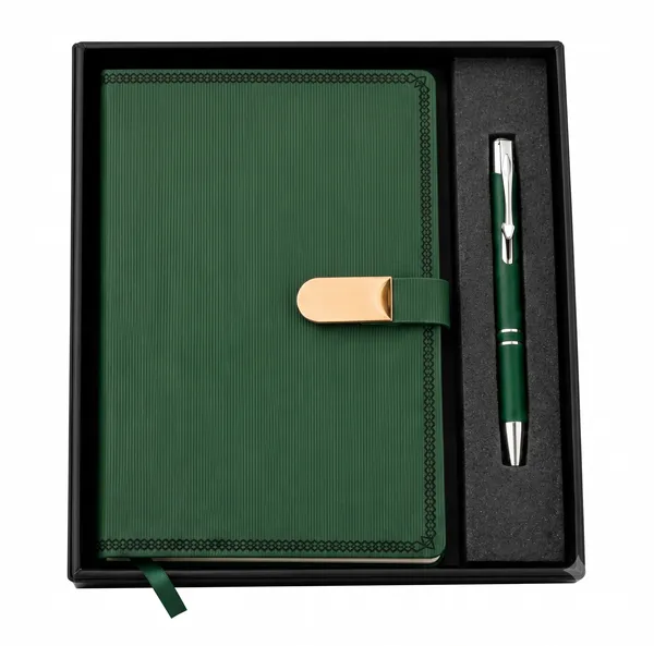 Green_Notebook_And_Metal_Pen_Gift_Set