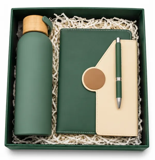 Green_Notebook_Pen_Bottle_Gift_Set