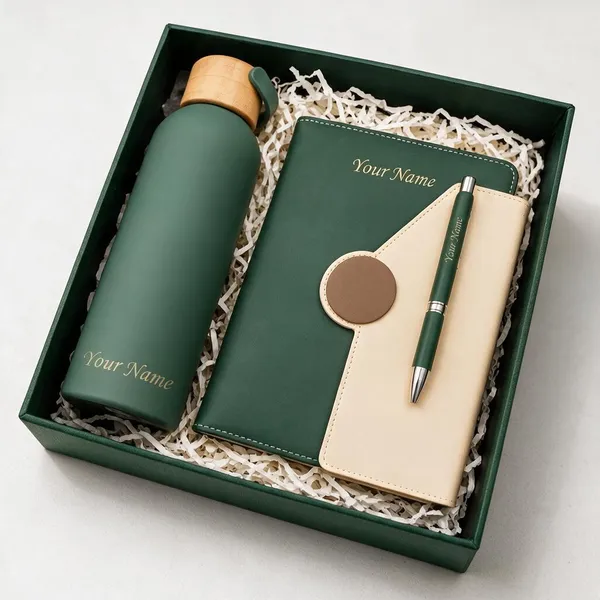 Green_Notebook_Pen_Bottle_Corporate_Gift_Set