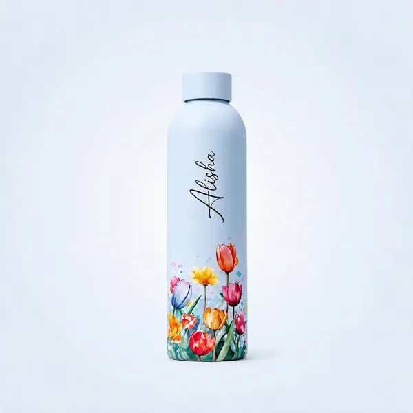 Stainless_Steel_Light_Blue_Tulip_Floral_Print_Water_Bottle