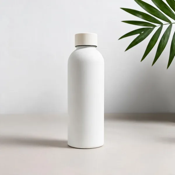 Stainless_Steel_White_Rubber_Coated_Screw_Cap_Water_Bottle