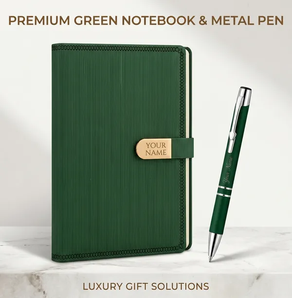 Green_Notebook_And_Metal_Pen_Gift_Set