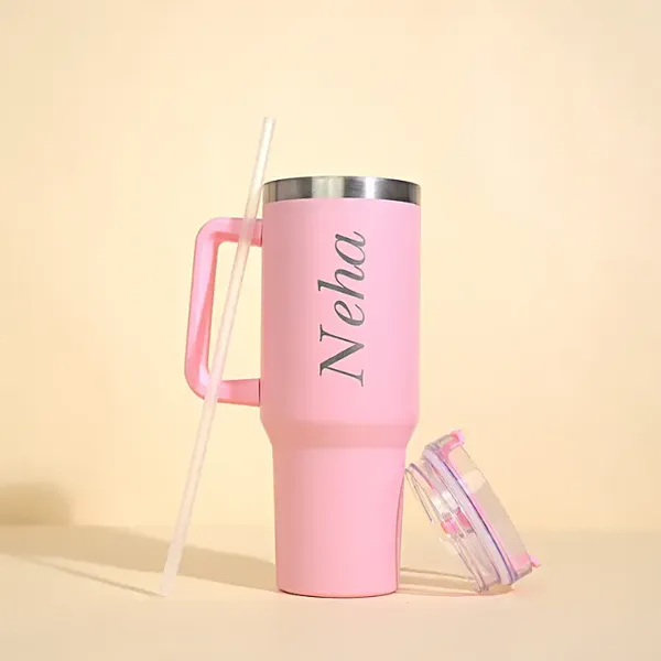 Stainless_Steel_Travel_Tumbler_With_Stainless_Steel_Straw_With_Your_Name_Customise_Pink_Colour_Pack_Of_1