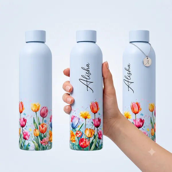 Floral_Print_Screw_Cap_Water_Bottle